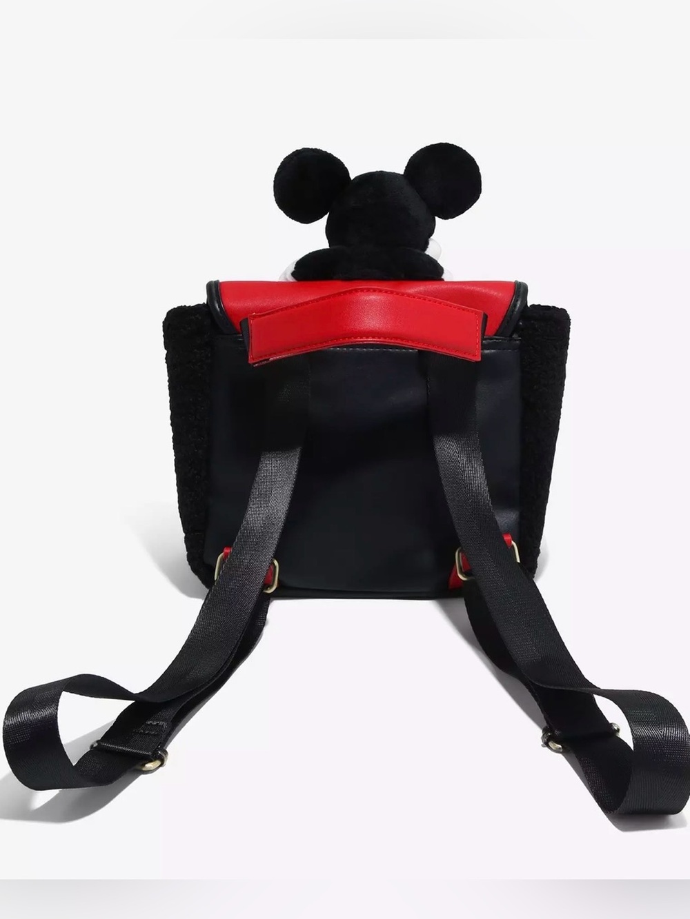Disney Mickey Mouse Plush Sherpa Convertible Mini Backpack - Picture 7 of 8